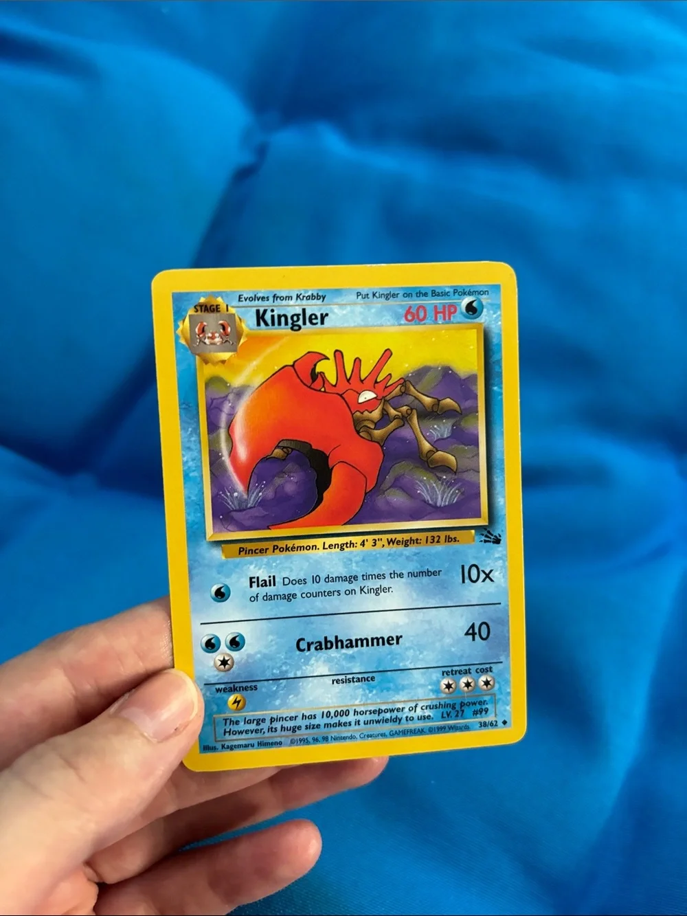 Pokémon Cards Kingler HP 60 1995,1996,1998 NWOTS Water Type Pokemon